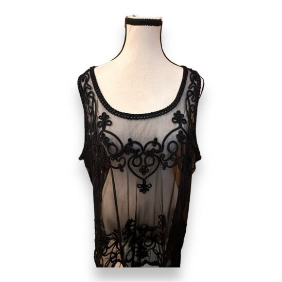 Women’s torrid 3 Black Mesh Gothic Raised Design 22 24 - Picture 7 of 12